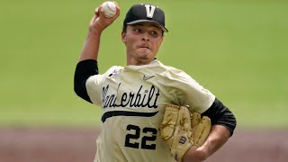 Jack Leiter Vanderbilt Highlights  Texas Rangers 1st Round Pick  2021 College Baseball Highlights [upl. by Adnouqal]