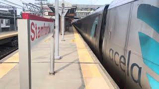 Amtrak Acela Express 2169 departing Stamford CT [upl. by Pomona]