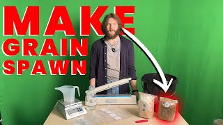 How To Make Grain Spawn For Mushroom Growing in 30 minutes  EASY METHOD [upl. by Namlak]