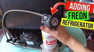 How To Correctly Add Freon to your Refrigerator R134a Jonny DIY [upl. by Josselyn578]