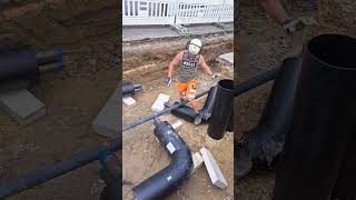 Baustelle mitten in Günzburg mit Doppelrohre für die Fernwärme YouTube Short [upl. by Levania886]