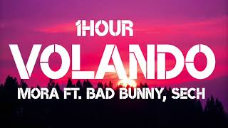 Mora  Volando Remix 1Hour Ft Bad Bunny Sech [upl. by Haldane]