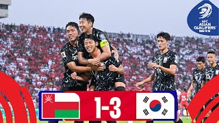 AsianQualifiers  Road To 26  Group B  Oman 1  3 Korea Republic [upl. by Eeleak]