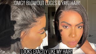 Lace WIGS just got an UPGRADE 2 TEXTURES 1 WIG REALISTIC Yaki bob w BLOWOUT KINKY EDGES RPGHAIR [upl. by Nalorac]