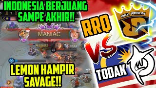 LEMON HAMPIR SAVAGE RRQ BUKTIKAN SIAPA RAJANYA RRQ VS TODAK Match 4 M1 WORLD Championship [upl. by Aserehs335]