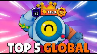 PEGUEI TOP 5 GLOBAL do TOTAL DE TROFÉUS do BRAWL STARS ⚠️ [upl. by Anelis451]