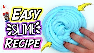 HOW TO MAKE SLIME For Beginners NO FAIL Easy DIY Slime Recipe [upl. by Noivaz]