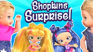 Barbie  The Twins Shopkins Surprise  Ep119 [upl. by Hildie]