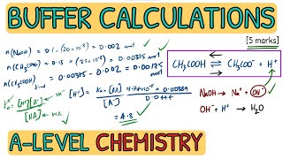 Acids and Bases  Buffer Solution Calculation Question Walkthrough｜A Level Chemistry Revision [upl. by Eelsew]