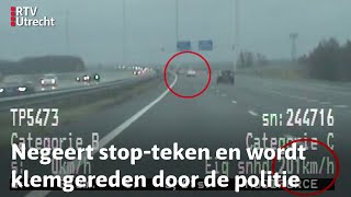 Verkeerspolitie Dronken bestuurder slingert dronken over de A27 met 175kmpu  RTV Utrecht [upl. by Ayocat]