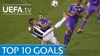 UEFA Champions League 201617  Top ten goals [upl. by Nnylatsirk]