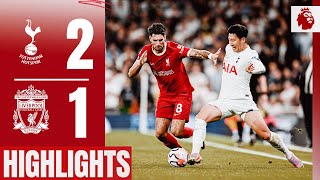 HIGHLIGHTS Son Gakpo amp a lastminute own goal as nineman LFC beaten  Tottenham 21 Liverpool [upl. by Nivrac]