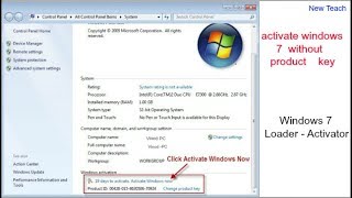 How to activate windows 7 without product key  All Versions  Free  Using Windows Loader [upl. by Maidy801]