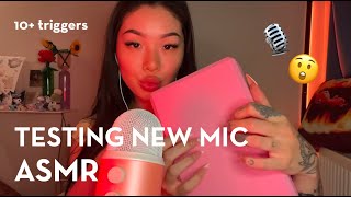 ASMR  TESTING NEW MIC 🎙️😯 WITH 10 RANDOM TRIGGERS  mouth sounds  tapping [upl. by Covell247]