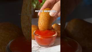 Trending recipe of potato bread roll shorts crispy recipe bread samosa [upl. by Adest522]