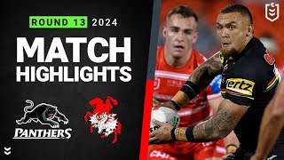 NRL 2024  Panthers v Dragons  Match Highlights [upl. by Hooper]