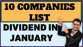 📅 MEGA ALERT  10 Dividend companies in January 2024  GET ready for dividend 💰 [upl. by Gnaoh]