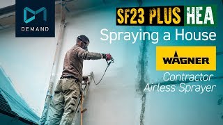 How to spray paint a house exterior with Masonry paint [upl. by Lekcar]