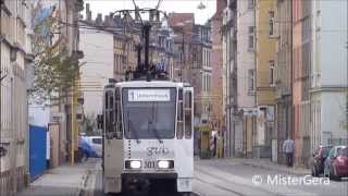 Führerstandsmitfahrt Geraer Straßenbahn  Linie 1 [upl. by Adrianna]