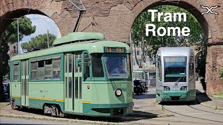 Tram Rome  Rete tranviaria di Roma  Italy [upl. by Tanberg117]