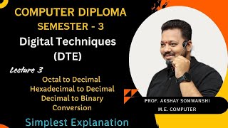 Lec 3  Digital Techniques  Octal to Decimal Hexadecimal to Decimal Decimal to Binary Conversion [upl. by Ky97]