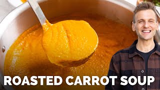 Roasted Carrot Soup  Slightly sweet healthy soup recipe [upl. by Narmi]