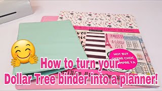 How to turn your Dollar Tree binder into a planner  Planning With Eli [upl. by Duwad202]