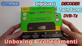 DigiQuest TWIN TUNER REC Small Edition Decoder Digitale Terrestre DVBT2  Unboxing amp Collegamenti [upl. by Story]