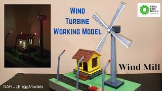 How to make Wind turbine working model  Wind mill or Turbine working model [upl. by Yeltneb]