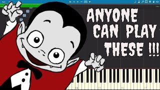 10 Spooky Songs for Halloween ANYONE Can Play On Piano  Tutorial [upl. by Oakman177]