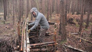 5 Bushcraft Shelters  Full Camp Builds Start to Finish [upl. by Oech]