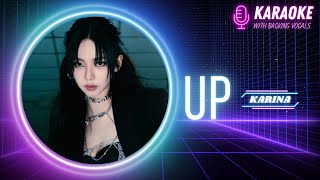 KARINA UP  KARAOKE Instrumental with easy lyrics [upl. by Elise]