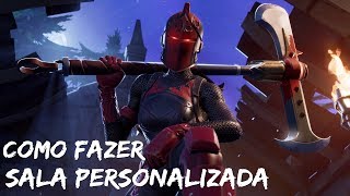 COMO FAZER SALA PERSONALIZADA NO FORTNITE [upl. by Bubalo]