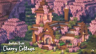 Minecraft How To Build a 🌸✨ Cherry Blossom Cottage ✨🌸 Aesthetic House  Snishinka [upl. by Frodine]