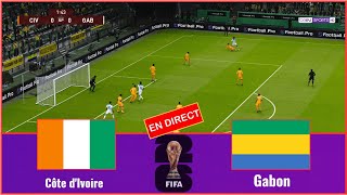 Côte dIvoire vs Gabon en direct Éliminatoires de la Coupe du monde Simulation football Gameplay PC [upl. by Narod]