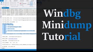 Windbg minidump basic tutorial  Extended [upl. by Modesty]