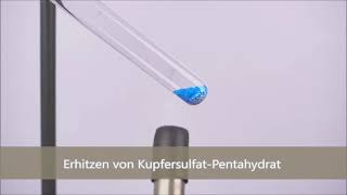 Die Umwandlung von KupfersulfatPentahydrat zu Kupfersulfat [upl. by Blayze]