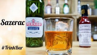 Sazerac  Cocktail  Rezept  TrinkBar [upl. by Atileda175]