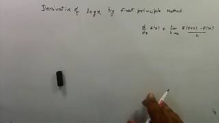 Derivative of logx by method of first principle [upl. by Acinnad158]