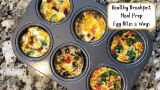 Egg Muffins 3 Ways  Easy Meal Prep Recipe [upl. by Enelhtac]