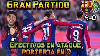 Barcelona 40 Getafe ⚽ Gran Partido del Barcelona ⚽ Presión al líder ⚽ Raphinha Estelar ⚽ [upl. by Pearce]