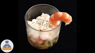 Verrines Avocats Crevettes Fromage Frais  Recette Facile [upl. by Ellmyer]