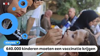 Vaccinatieactie gestart in Gaza tegen de gevaarlijke ziekte polio [upl. by Vachel]