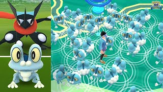 Shiny Greninja Unleashed Froakie Community Day in Pokemon GO [upl. by Olsen]