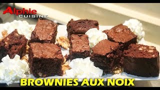 BROWNIES AUX NOIX  Nut brownies  brownies de nuez [upl. by Bedad]