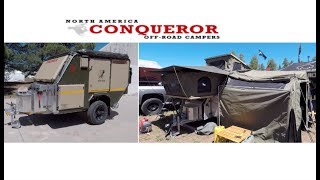 The biggest tent trailer I have ever seen by Conqueror camper trailers Overland Expo 2017 [upl. by Lipski461]