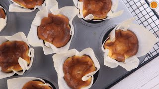 Mini Basque Burnt Cheesecake Recipe  Mortar and Pastry [upl. by Lrig]