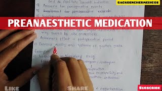 PREANAESTHETIC MEDICATION l Pharmacology [upl. by Wagoner]