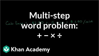 Multistep word problem with addition subtraction and multiplication  PreAlgebra  Khan Academy [upl. by Odette569]