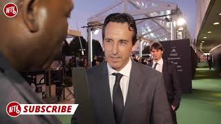 Unai Emery saying quotGood Ebeningquot after beating Arsenal [upl. by Siekram]